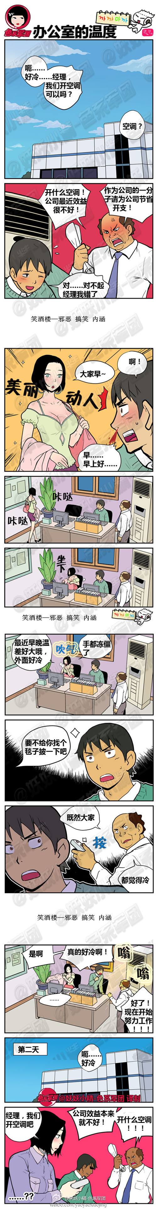 内涵漫画|办公室的温度，我们开空调吧