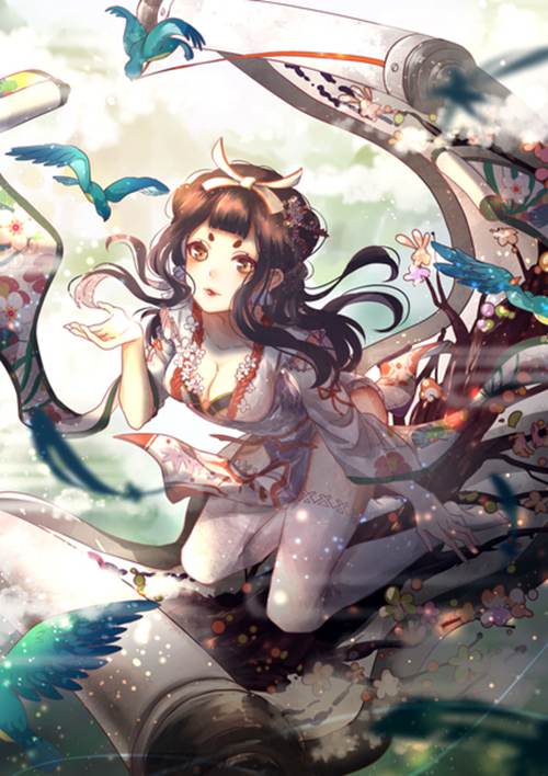 阴阳师花鸟卷同人图