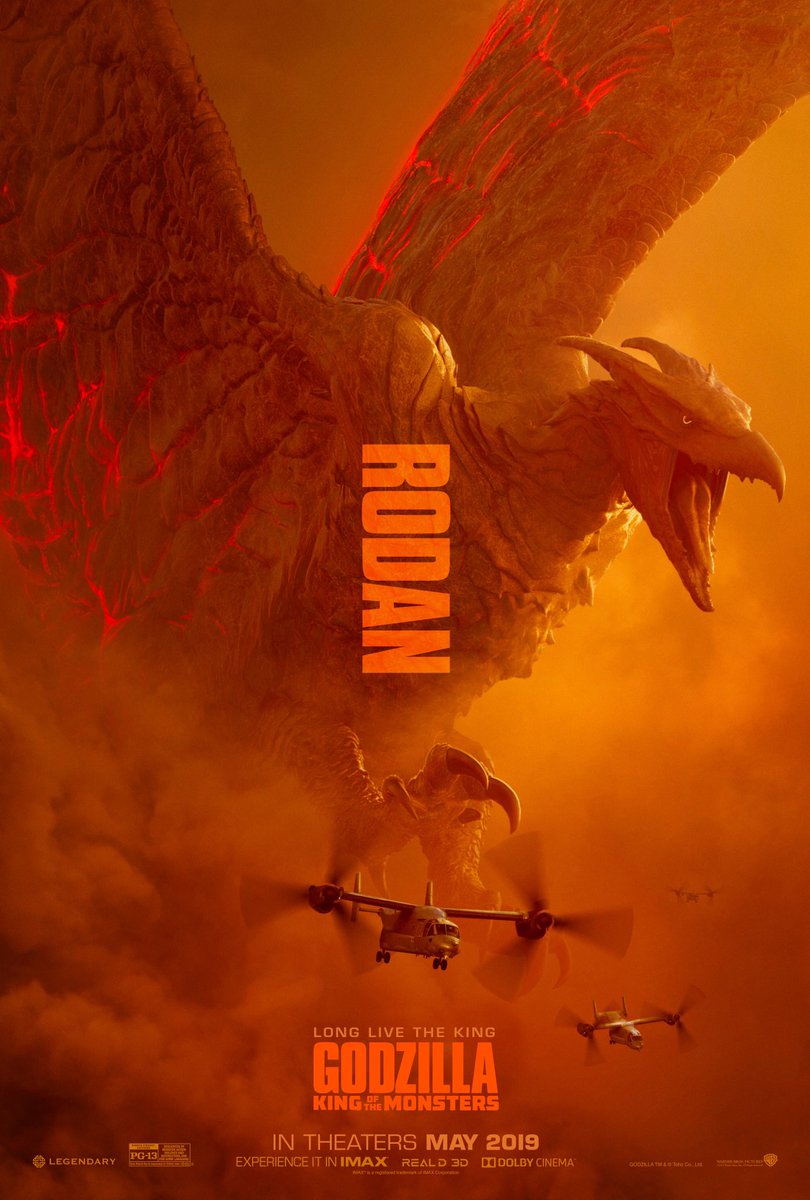 「哥斯拉：怪兽之王」四大怪兽海报公布