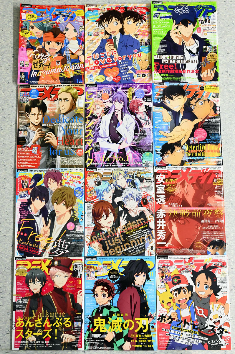 NEW TYPE、Animage、Animedia，日本三大动画杂志2019封面统计