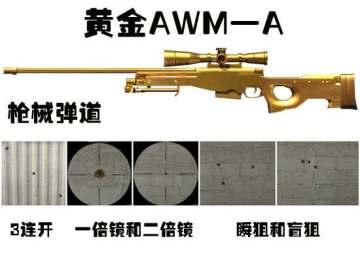 穿越火线枪战王者黄金AWM-A属性详解和弹道分享