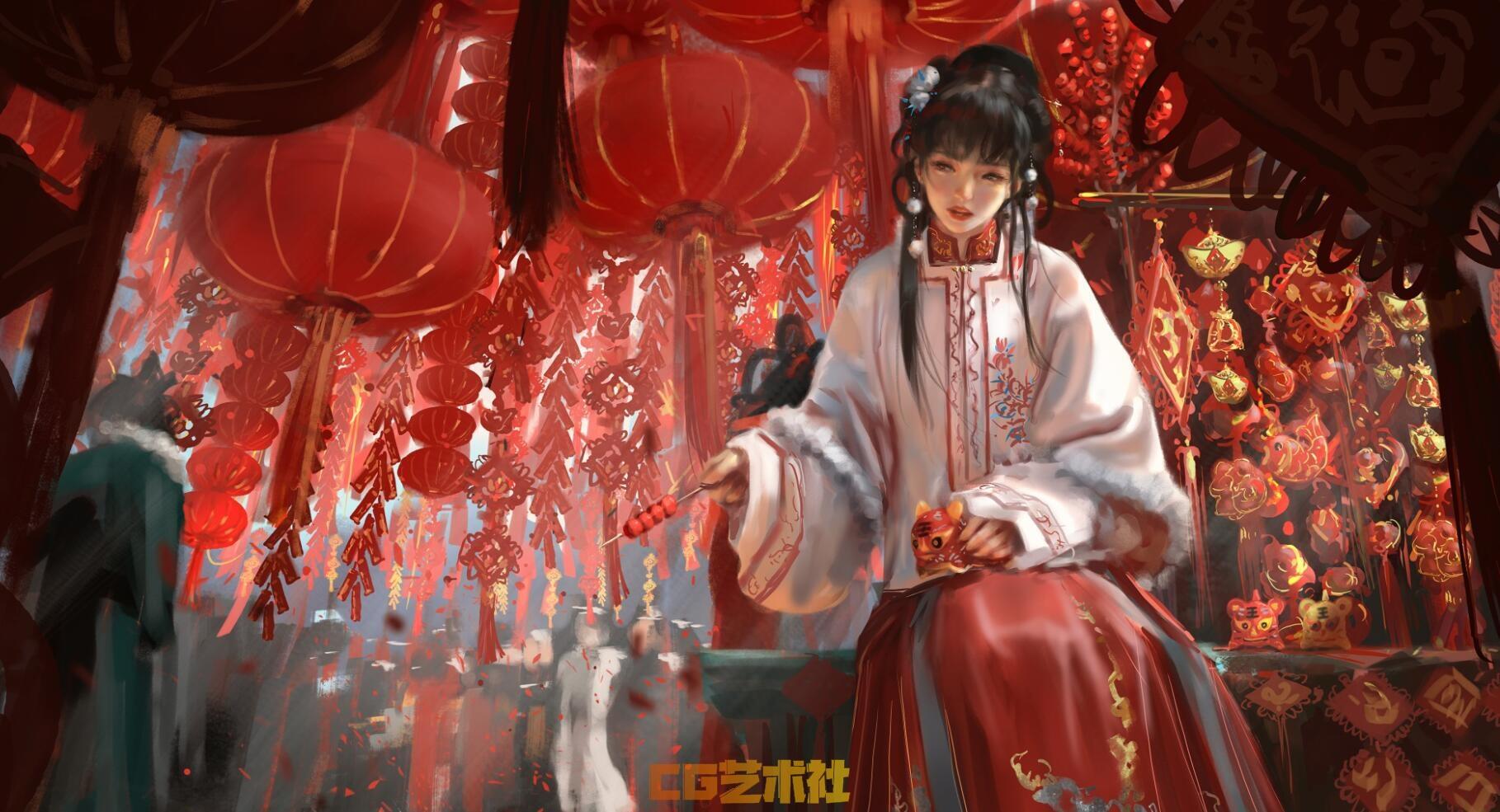 【原画素材】2022年5月补更wlop大神鬼刀精美CG插画原画图集【2022年1月作品】