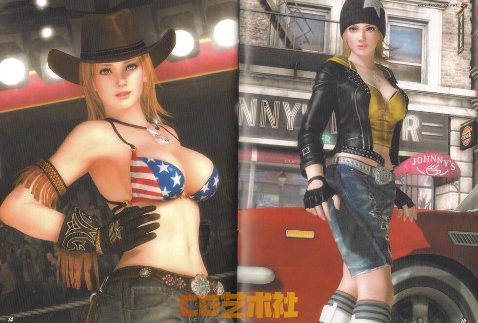 【游戏CG】《Dead or Alive(死或生)》系列第五部游戏设定画集