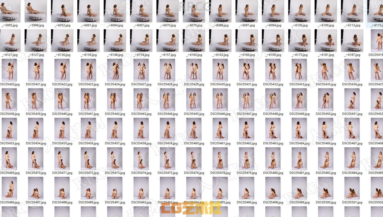 [人体服装参考] 1500组360度旋转女性姿势造型高清参考图片合集