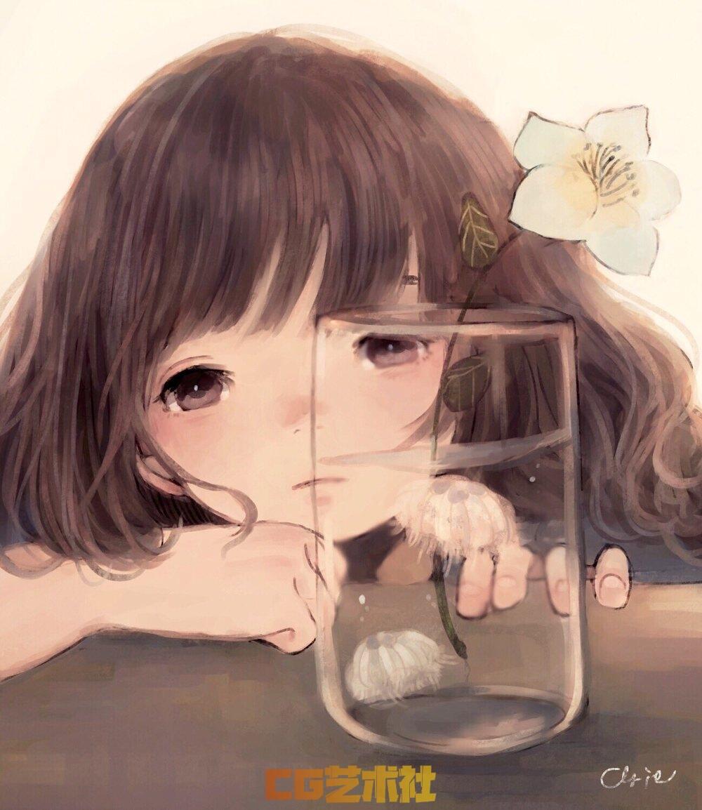 【原画素材】日本推特画师orie暖风洋娃娃风格的CG插画