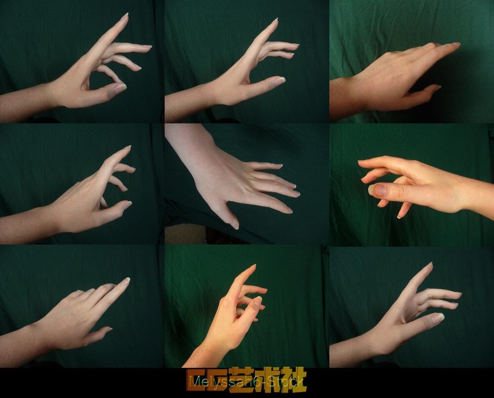 【原画素材】多角度人体手部结构动作姿势动态实拍照片1.28G