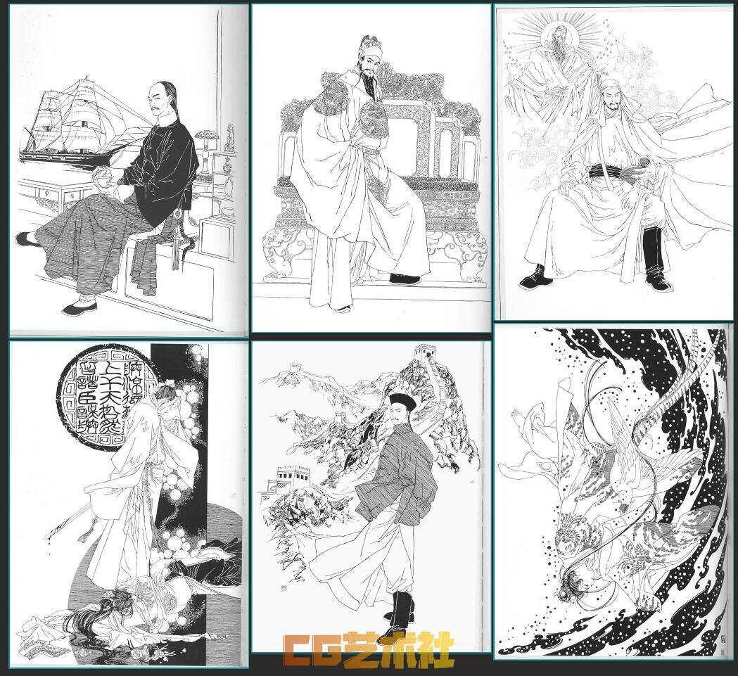 [传统绘画] 世界第一历史长卷皇名月[中国帝王图]国画作品欣赏0005