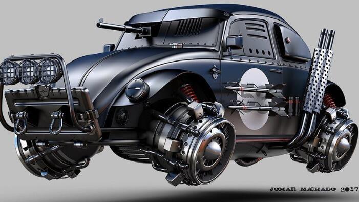 【CG设计】 Machadoj巴西艺术家赛车 汽车 飞车 炮车设计3D作品641p