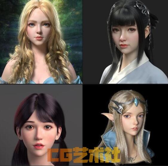 [ZB雕刻] 来一波精致的3d唯美女生头像模型作品收集99P