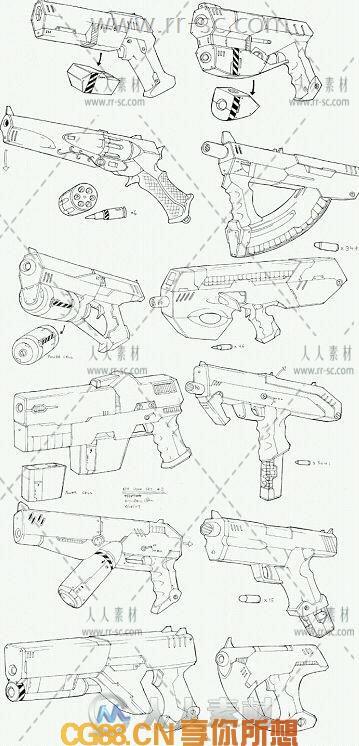 原画资源-精选各种机器线稿素材资源素材杂志CG88分享