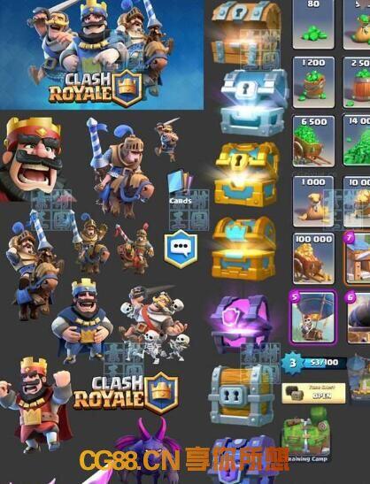 皇室战争 (Clash Royale) 美术资源素材破解提取