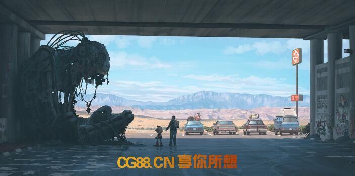 概念场景 电幻国度作者 Simon Stalenhag 极度干燥概念场景 1400P