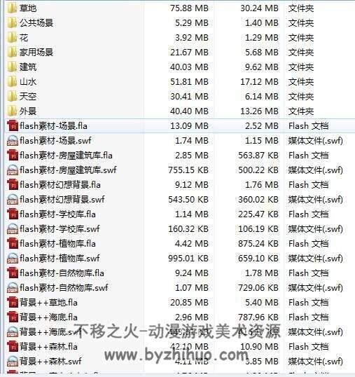 flash动画场景素材场景设计 源文件下载