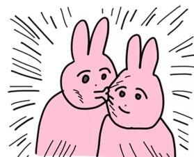 《抖音》热门两只粉兔子揪衣服表情包大全GIF动图