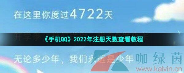 《手机QQ》2022年注册天数查看教程