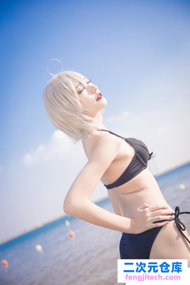 Fate/Grand Order 黑贞德 cn:U_O_ 黑呆 cn:花茶 双生子泳装COSPLAY美图欣赏