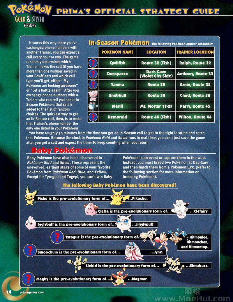 [会员][画集]Pokemon Gold and Silver Guide 两册合集[344P]