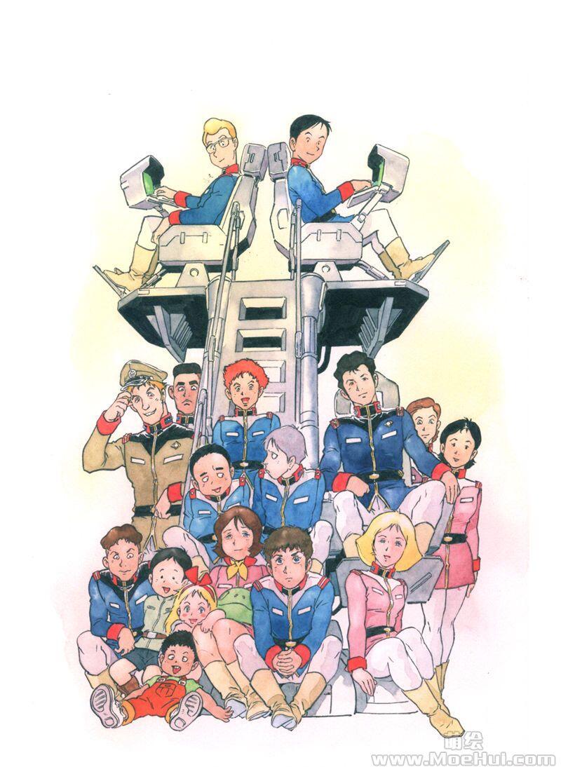 [会员][画集][安彦良和]Mobile Suit Gundam Watercolor Illustrations Shikishi Board Illustrations