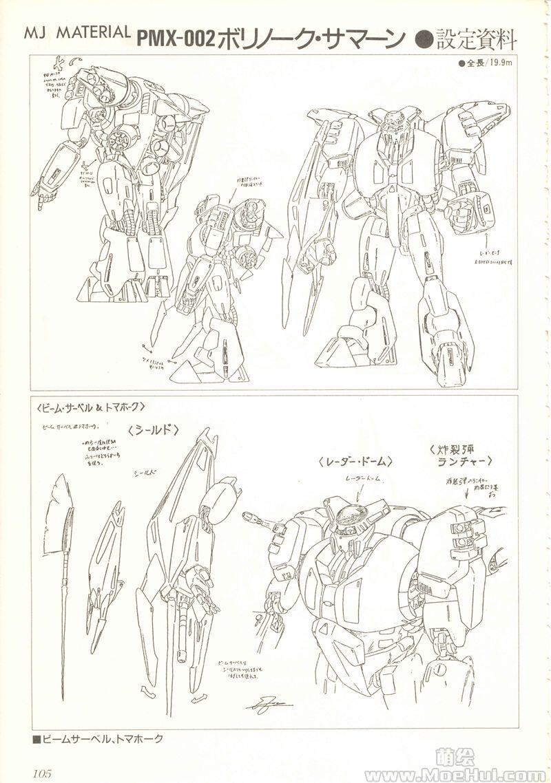 [画集]MJ MATERIAL No.10 GUNDAM ZZ&Z 保存版 設定資料集