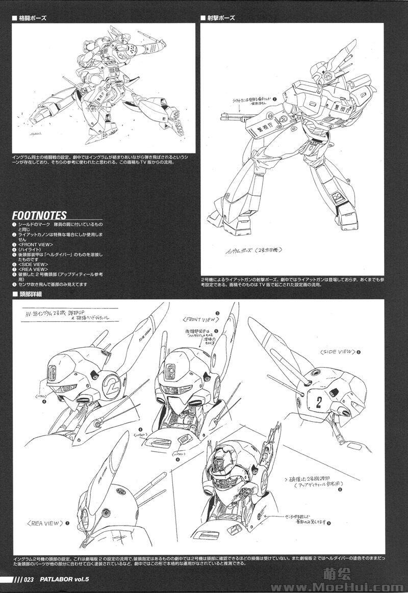 [画集]机动警察 完全设定资料集 vol.1-5