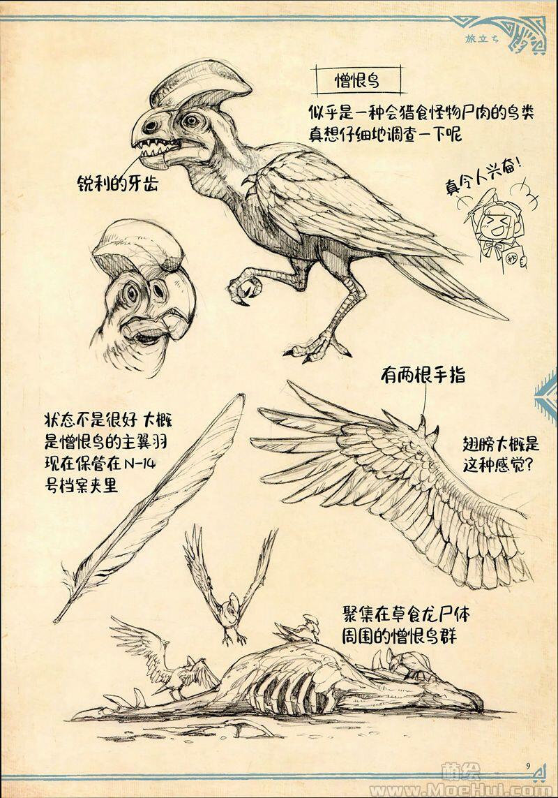 [画集]怪物猎人世界 新大陆素描日记 汉化版