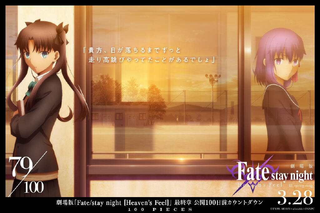 《Fate HF》剧场版最终章开播倒计时100天每日视觉图（87-77）