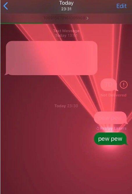 pew-pew短信激光怎么弄？苹果手机pew pew短信激光制作方法