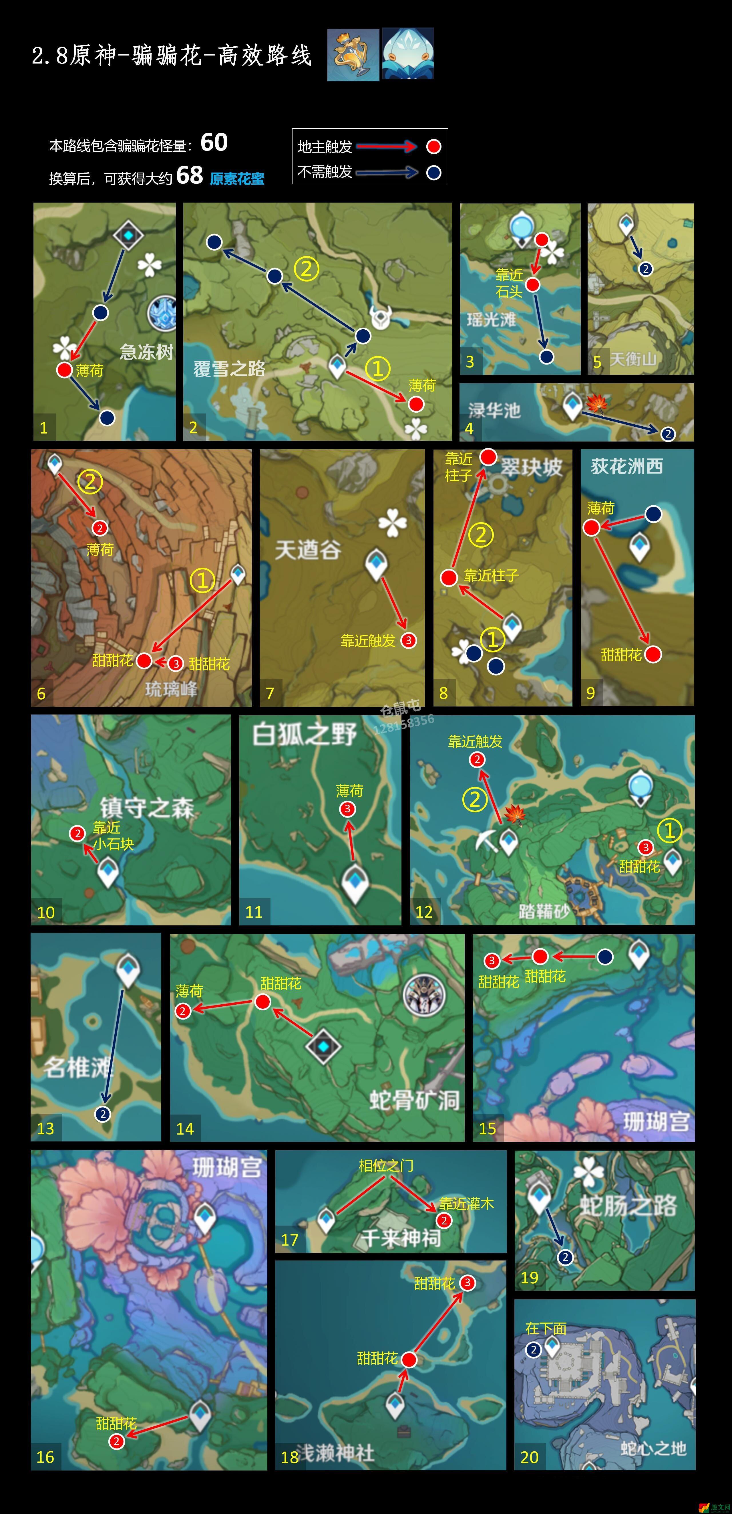 原神骗骗花快速刷取攻略 骗骗花速刷路线分享